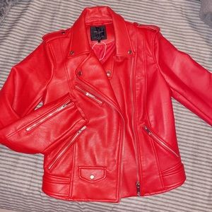 Zara biker leather jacket